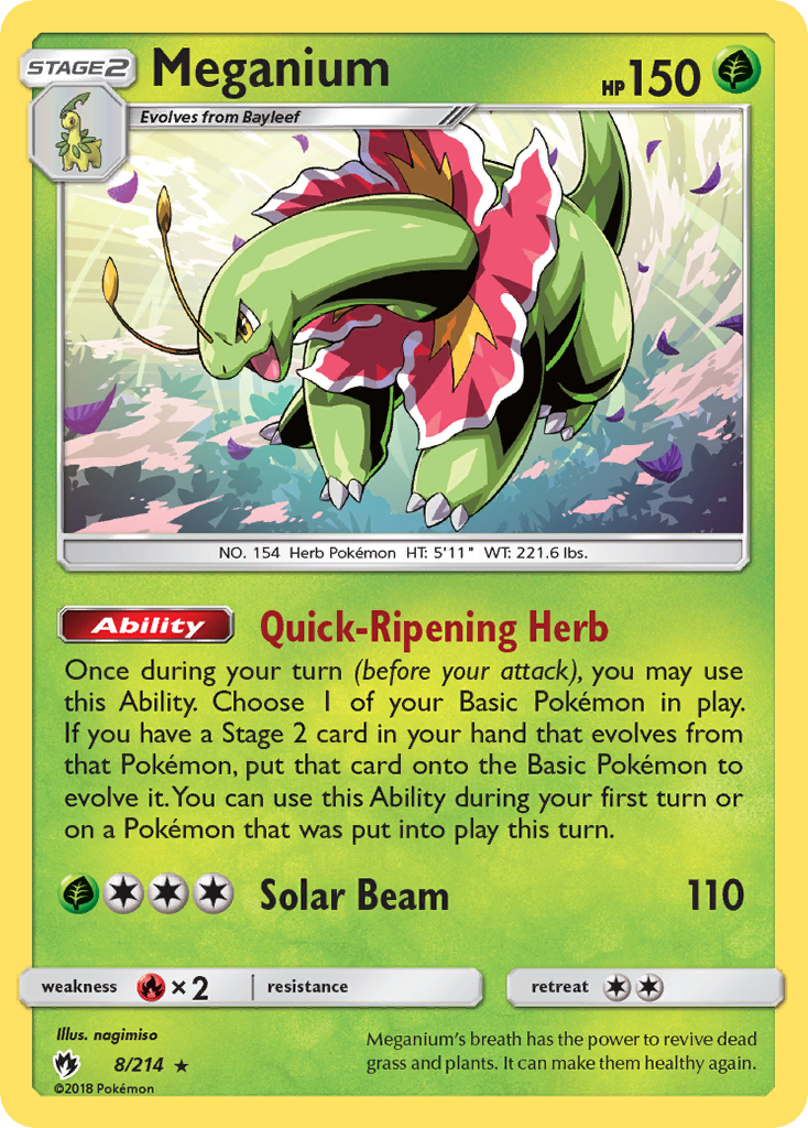 Meganium (8/214) [Sun & Moon: Lost Thunder] - Waypoint Games CA