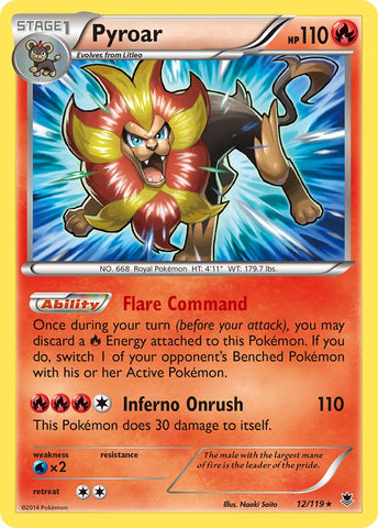 Pyroar(12/119) (Cosmos Holo) (Blister Exclusive) [XY: Phantom Forces] - Waypoint Games CA