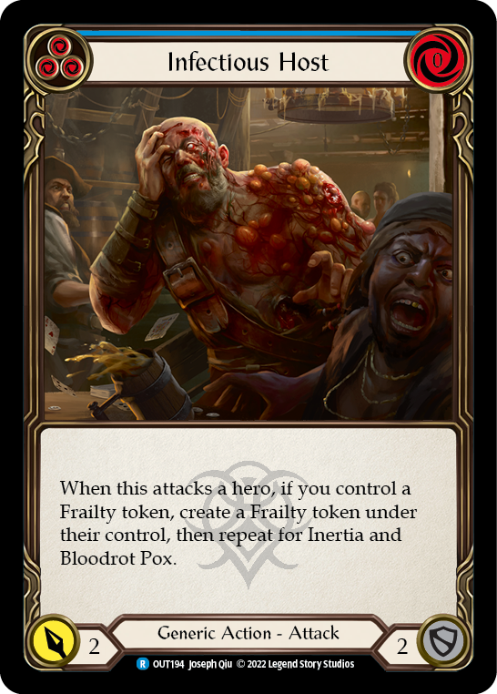 Infectious Host (Blue) [OUT194] (Outsiders)  Rainbow Foil - Waypoint Games CA