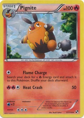 Pignite (17/114) (Cracked Ice Holo) [Black & White: Base Set] - Waypoint Games CA