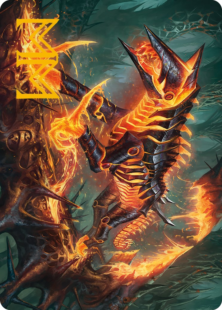 Kuldotha Cackler Art Card (Gold-Stamped Signature) [Phyrexia: All Will Be One Art Series] - Waypoint Games CA