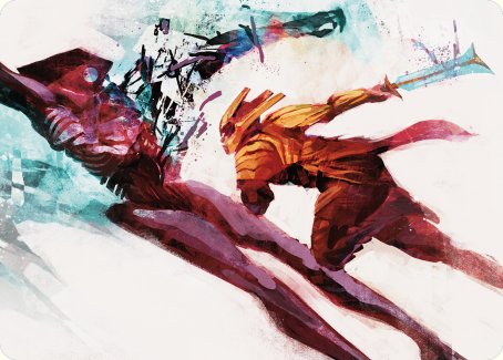 Hexgold Slash Art Card [Phyrexia: All Will Be One Art Series] - Waypoint Games CA