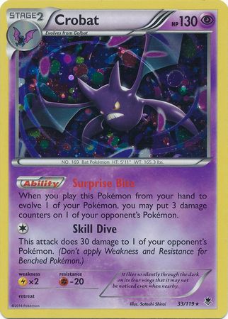 Crobat (33/119) (Cosmos Holo) [XY: Phantom Forces] - Waypoint Games CA