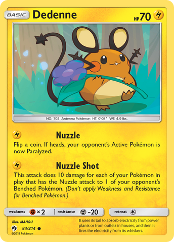 Dedenne (84/214) [Sun & Moon: Lost Thunder] - Waypoint Games CA