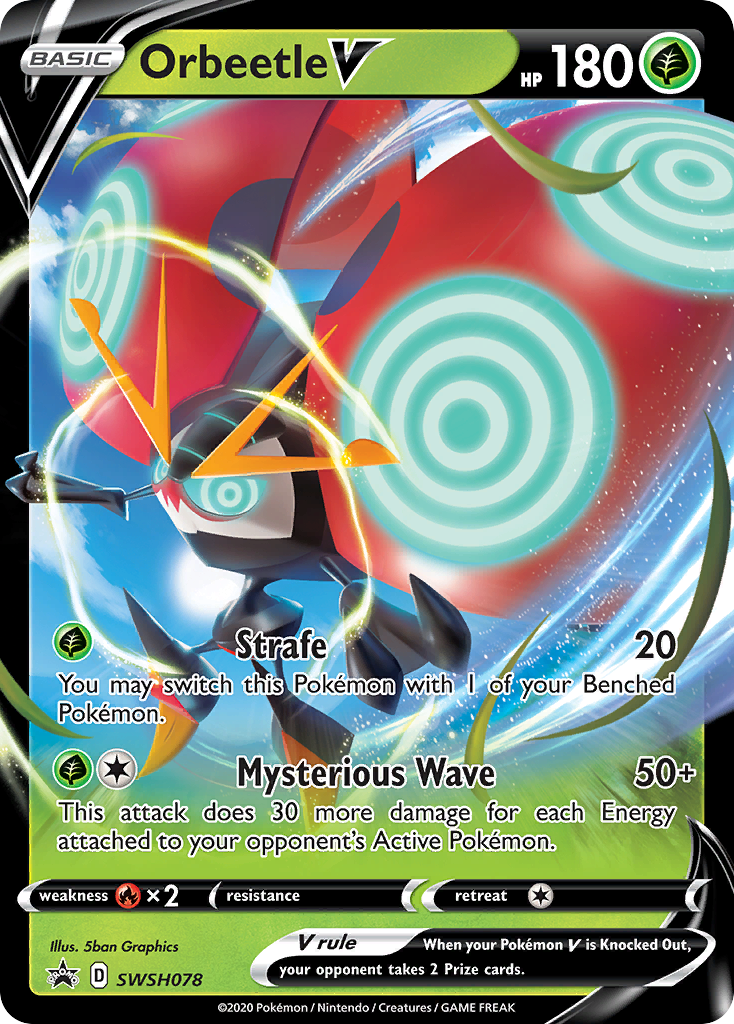 Orbeetle V (SWSH078) (Jumbo Card) [Sword & Shield: Black Star Promos] - Waypoint Games CA