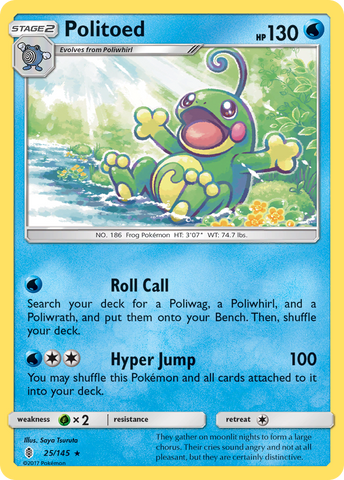 Politoed (25/145) [Sun & Moon: Guardians Rising] - Waypoint Games CA