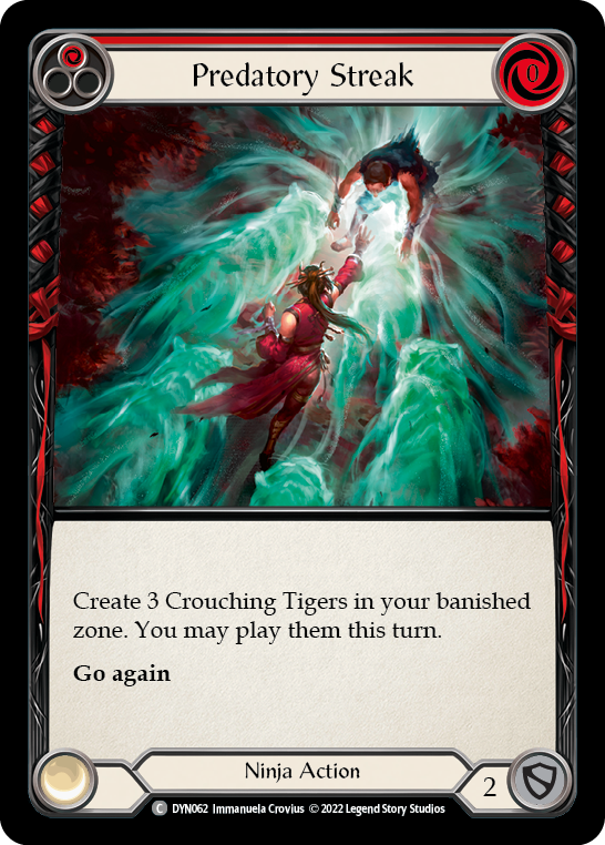 Predatory Streak (Red) [DYN062] (Dynasty) - Waypoint Games CA