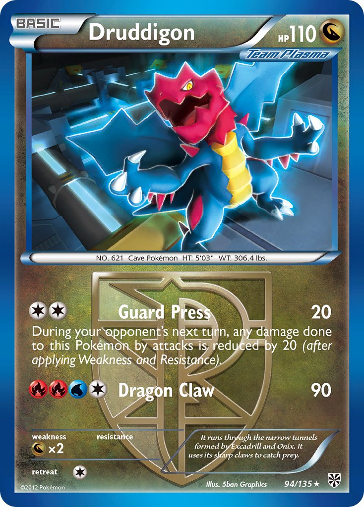 Druddigon (94/135) (Theme Deck Exclusive) [Black & White: Plasma Storm] - Waypoint Games CA