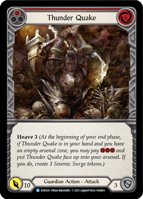 Thunder Quake (Red) [EVR024] (Everfest)  1st Edition Rainbow Foil - Waypoint Games CA