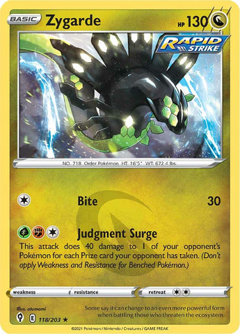 Zygarde (118/203) [Sword & Shield: Evolving Skies] - Waypoint Games CA