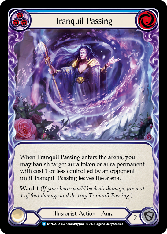Tranquil Passing (Blue) [DYN223] (Dynasty)  Rainbow Foil - Waypoint Games CA