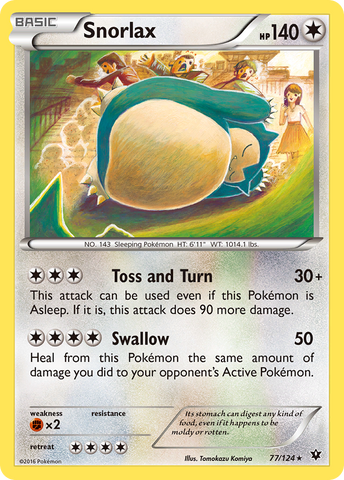 Snorlax (77/124) [XY: Fates Collide] - Waypoint Games CA