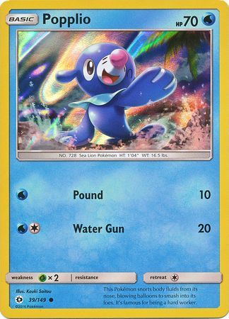 Popplio (39/149) (Water Web Holo) [Sun & Moon: Base Set] - Waypoint Games CA