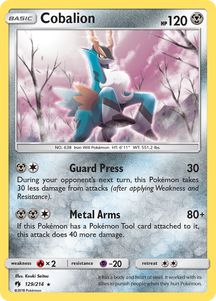 Cobalion (129/214) [Sun & Moon: Lost Thunder] - Waypoint Games CA