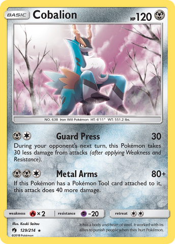 Cobalion (129/214) [Sun & Moon: Lost Thunder] - Waypoint Games CA