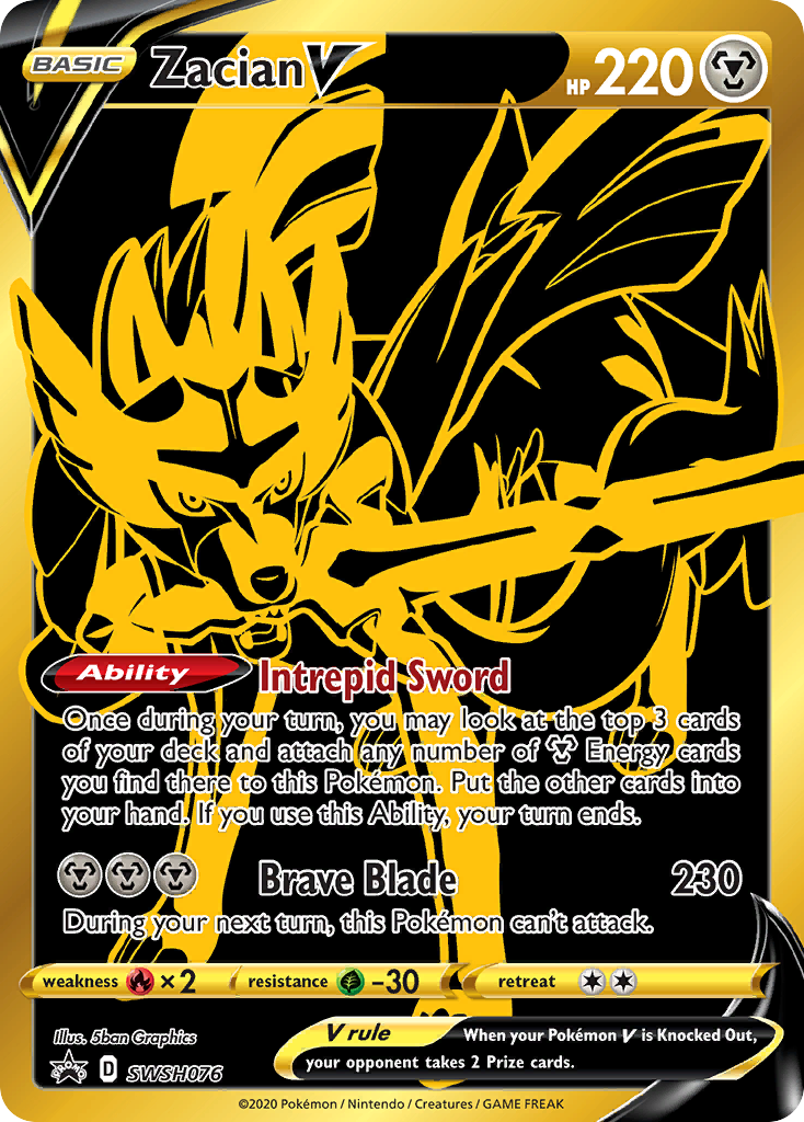 Zacian V (SWSH076) [Sword & Shield: Black Star Promos] - Waypoint Games CA