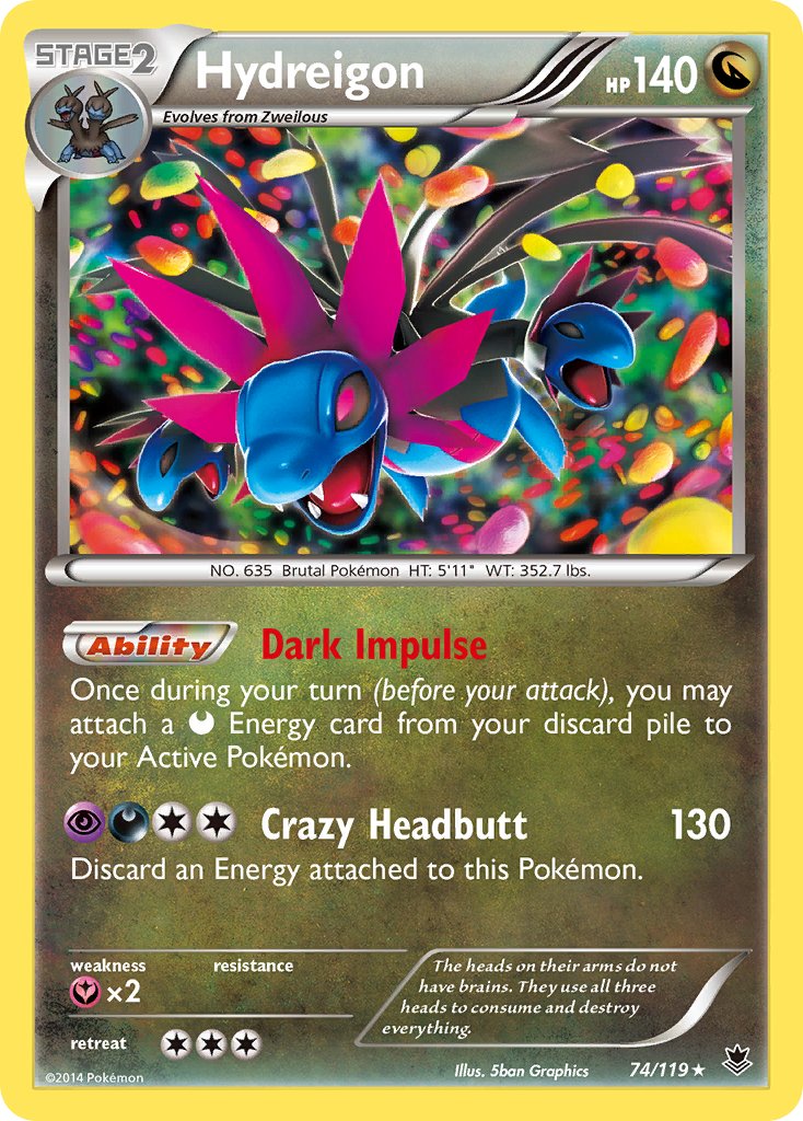 Hydreigon (74/119) (Cosmos Holo) (Blister Exclusive) [XY: Phantom Forces] - Waypoint Games CA