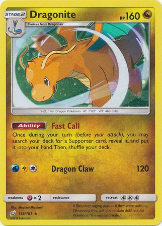 Dragonite (119/181) (Cosmos Holo) [Sun & Moon: Team Up] - Waypoint Games CA