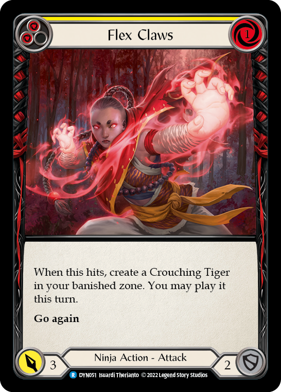 Flex Claws (Yellow) [DYN051] (Dynasty)  Rainbow Foil - Waypoint Games CA