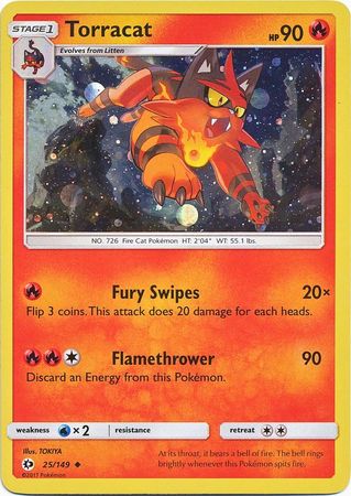 Torracat (25/149) (Cosmos Holo) [Sun & Moon: Base Set] - Waypoint Games CA