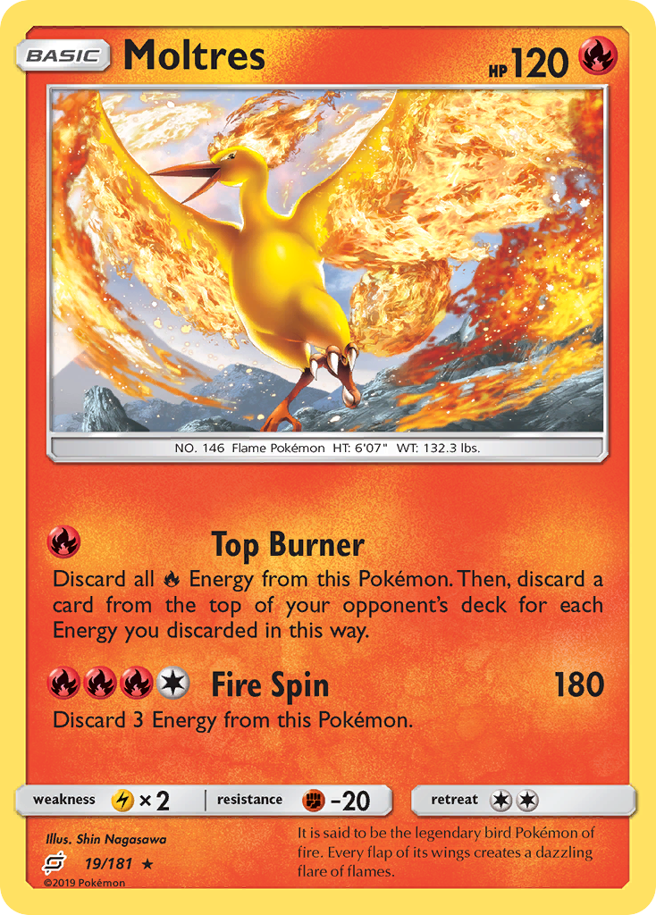 Moltres (19/181) [Sun & Moon: Team Up] - Waypoint Games CA