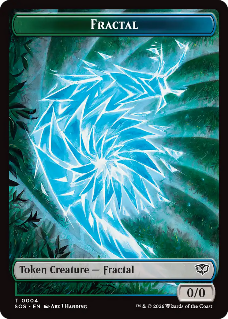 Fractal (0004) // Elemental (0002) Double-Sided Token [Secrets of Strixhaven Tokens]