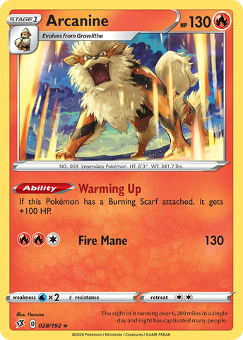 Arcanine (028/192) [Sword & Shield: Rebel Clash] - Waypoint Games CA