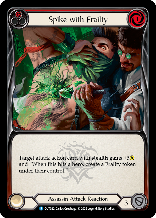 Spike with Frailty (Red) [OUT022] (Outsiders)  Rainbow Foil - Waypoint Games CA