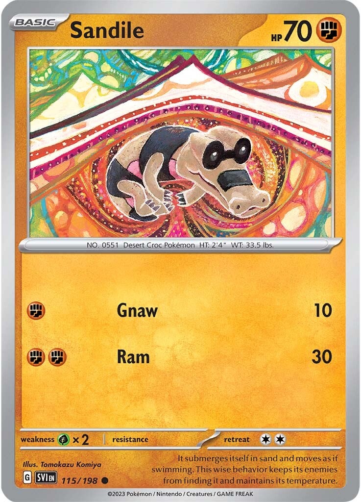 Sandile (115/198) [Scarlet & Violet: Base Set] - Waypoint Games CA