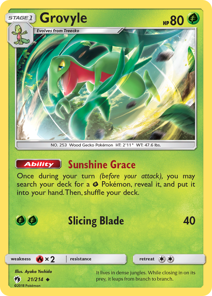 Grovyle (21/214) [Sun & Moon: Lost Thunder] - Waypoint Games CA