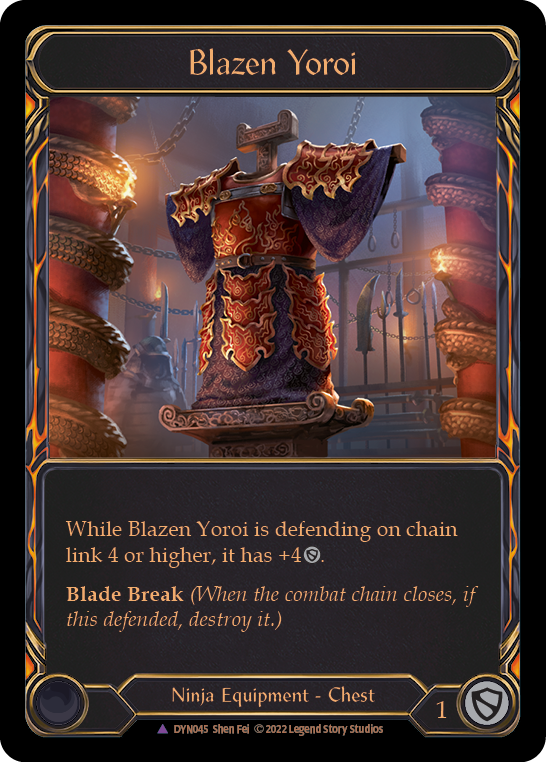 Blazen Yoroi (Marvel) [DYN045] (Dynasty)  Cold Foil - Waypoint Games CA
