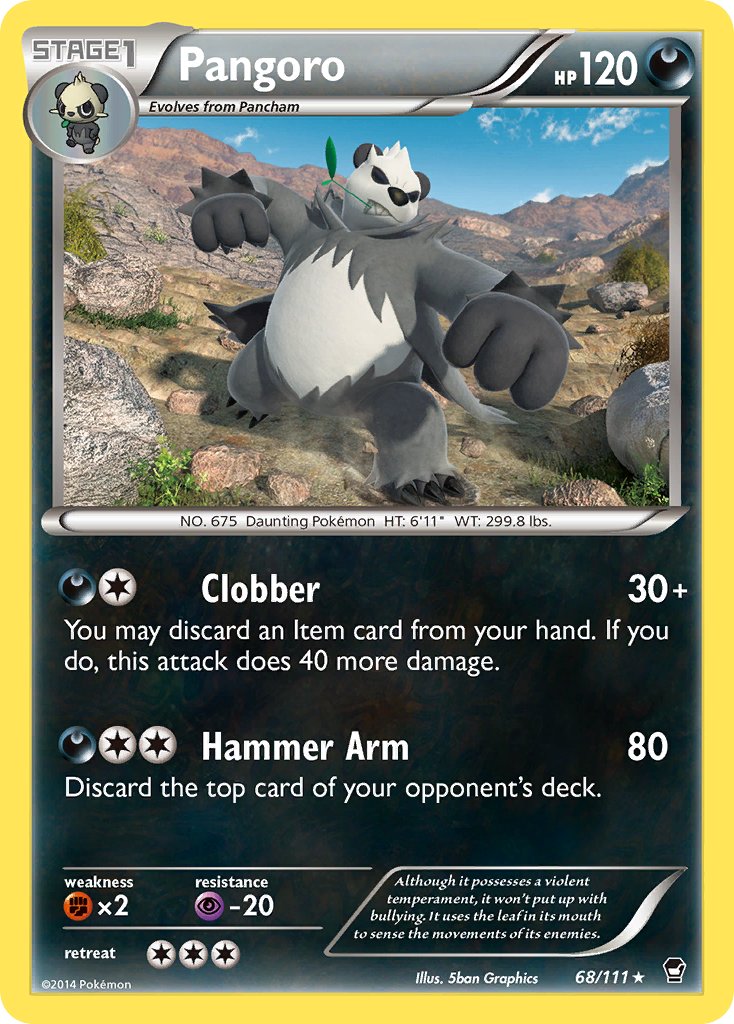 Pangoro (68/111) (Theme Deck Exclusive) [XY: Furious Fists] - Waypoint Games CA