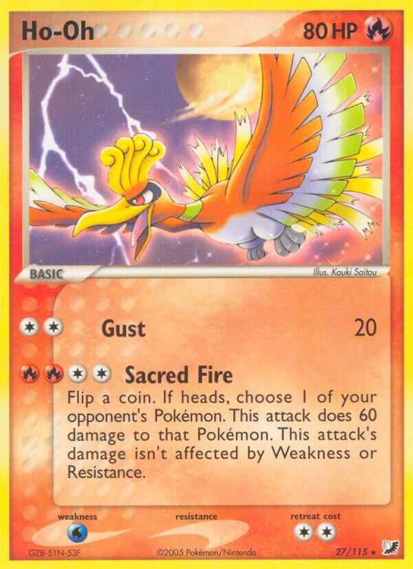 Ho Oh(27/115) (Cosmos Holo) (Theme Deck Exclusive) [EX: Unseen Forces] - Waypoint Games CA