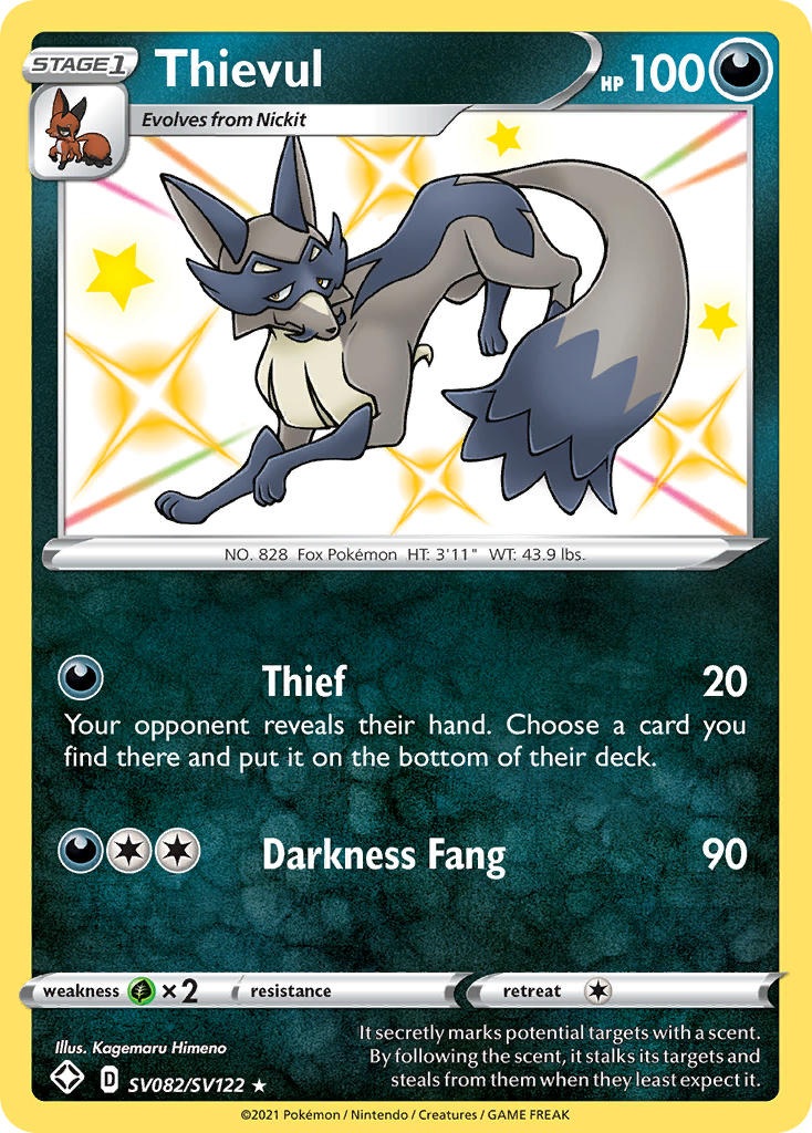 Thievul (SV082/SV122) [Sword & Shield: Shining Fates] - Waypoint Games CA