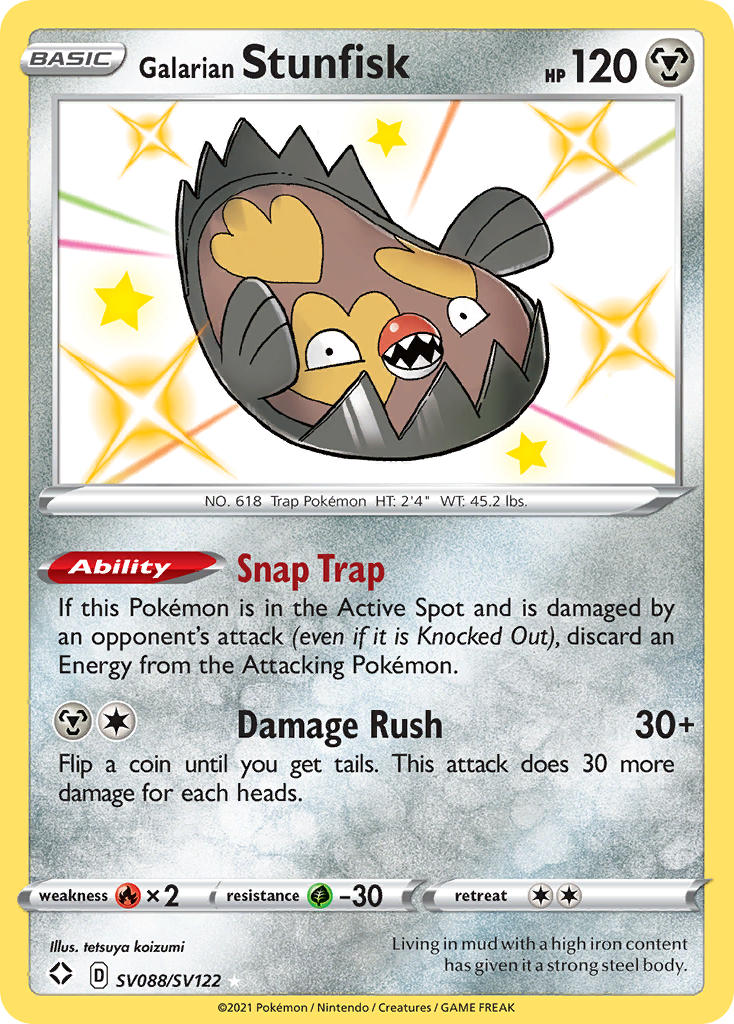 Galarian Stunfisk (SV088/SV122) [Sword & Shield: Shining Fates] - Waypoint Games CA