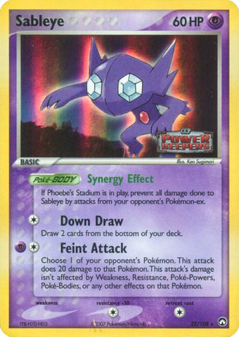 Sableye (22/108) (Stamped) [EX: Power Keepers] - Waypoint Games CA