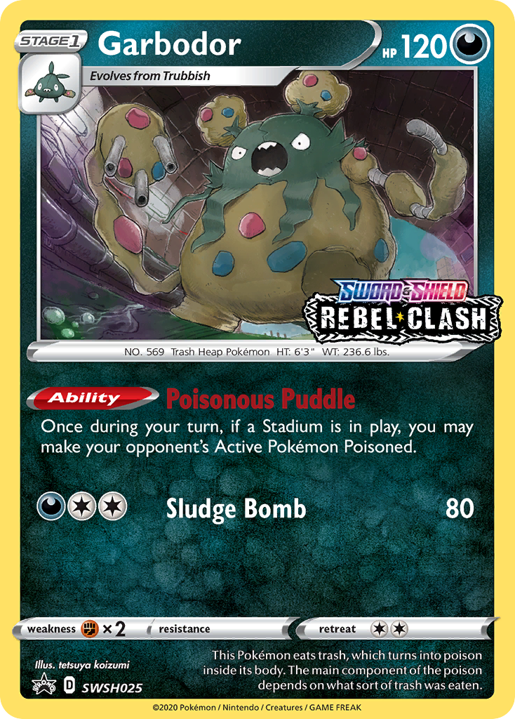 Garbodor (SWSH025) (Prerelease Promo) [Sword & Shield: Black Star Promos] - Waypoint Games CA