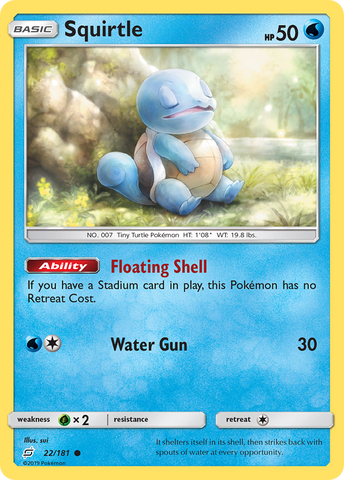 Squirtle (22/181) [Sun & Moon: Team Up] - Waypoint Games CA