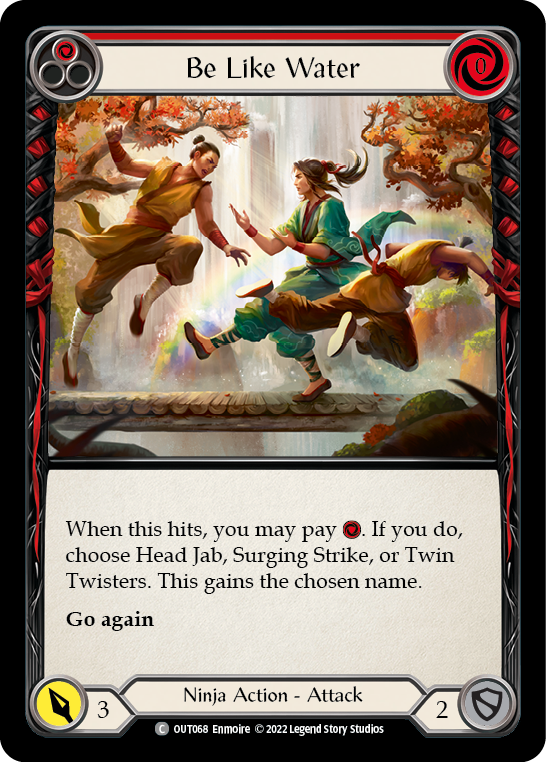 Be Like Water (Red) [OUT068] (Outsiders)  Rainbow Foil - Waypoint Games CA