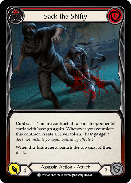 Sack the Shifty (Red) [DYN142] (Dynasty)  Rainbow Foil - Waypoint Games CA