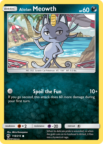 Alolan Meowth (118/214) [Sun & Moon: Lost Thunder] - Waypoint Games CA