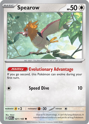 Spearow (021/165) [Scarlet & Violet 151] - Waypoint Games CA