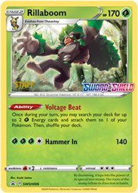 Rillaboom (SWSH006) (Staff Prerelease Promo) [Sword & Shield: Black Star Promos] - Waypoint Games CA