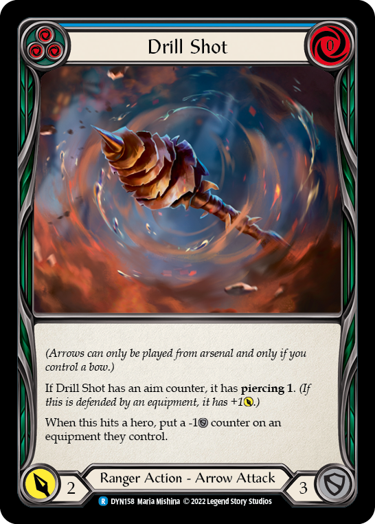Drill Shot (Blue) [DYN158] (Dynasty)  Rainbow Foil - Waypoint Games CA
