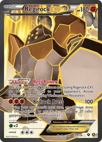 Regirock EX (43a/124) [Alternate Art Promos] - Waypoint Games CA