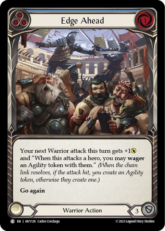 Edge Ahead (Blue) [HVY126] (Heavy Hitters)  Rainbow Foil - Waypoint Games CA