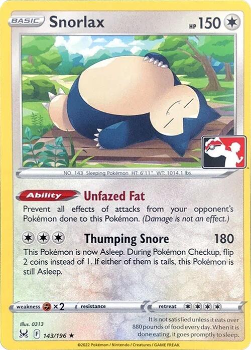 Snorlax (143/196) [Prize Pack Series Three] - Waypoint Games CA