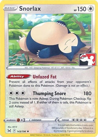 Snorlax (143/196) [Prize Pack Series Three] - Waypoint Games CA