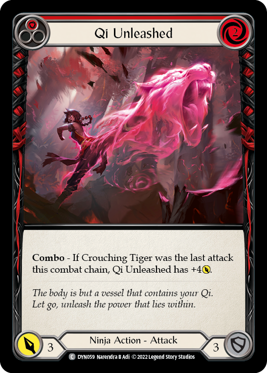 Qi Unleashed (Red) [DYN059] (Dynasty)  Rainbow Foil - Waypoint Games CA