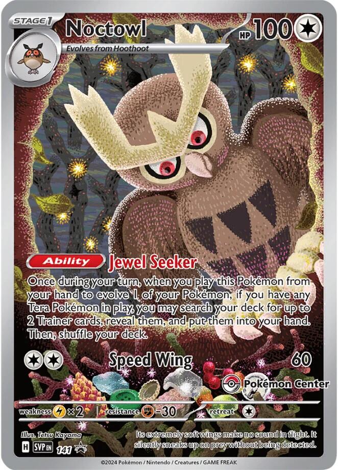 Noctowl (141) (Pokemon Center Exclusive) [Scarlet & Violet: Black Star Promos] - Waypoint Games CA